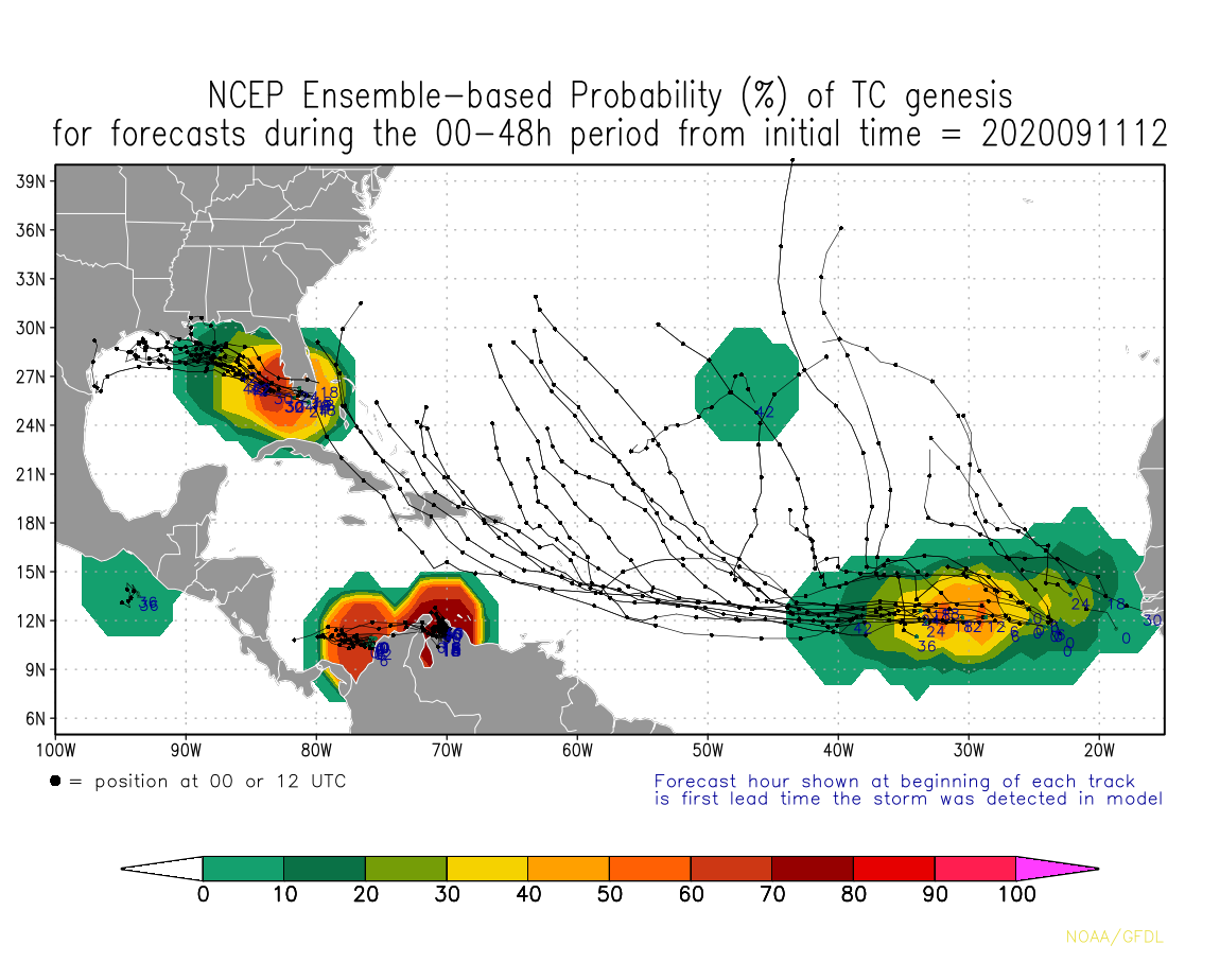 Invest 90L 2020 Hurricane Season Track The Tropics Spaghetti Models